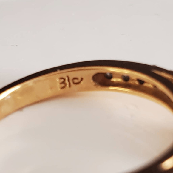 Danbury Mint Diamonisse Ring Gold Plate Women's Size 7 In Original Box - Picture 5 of 13